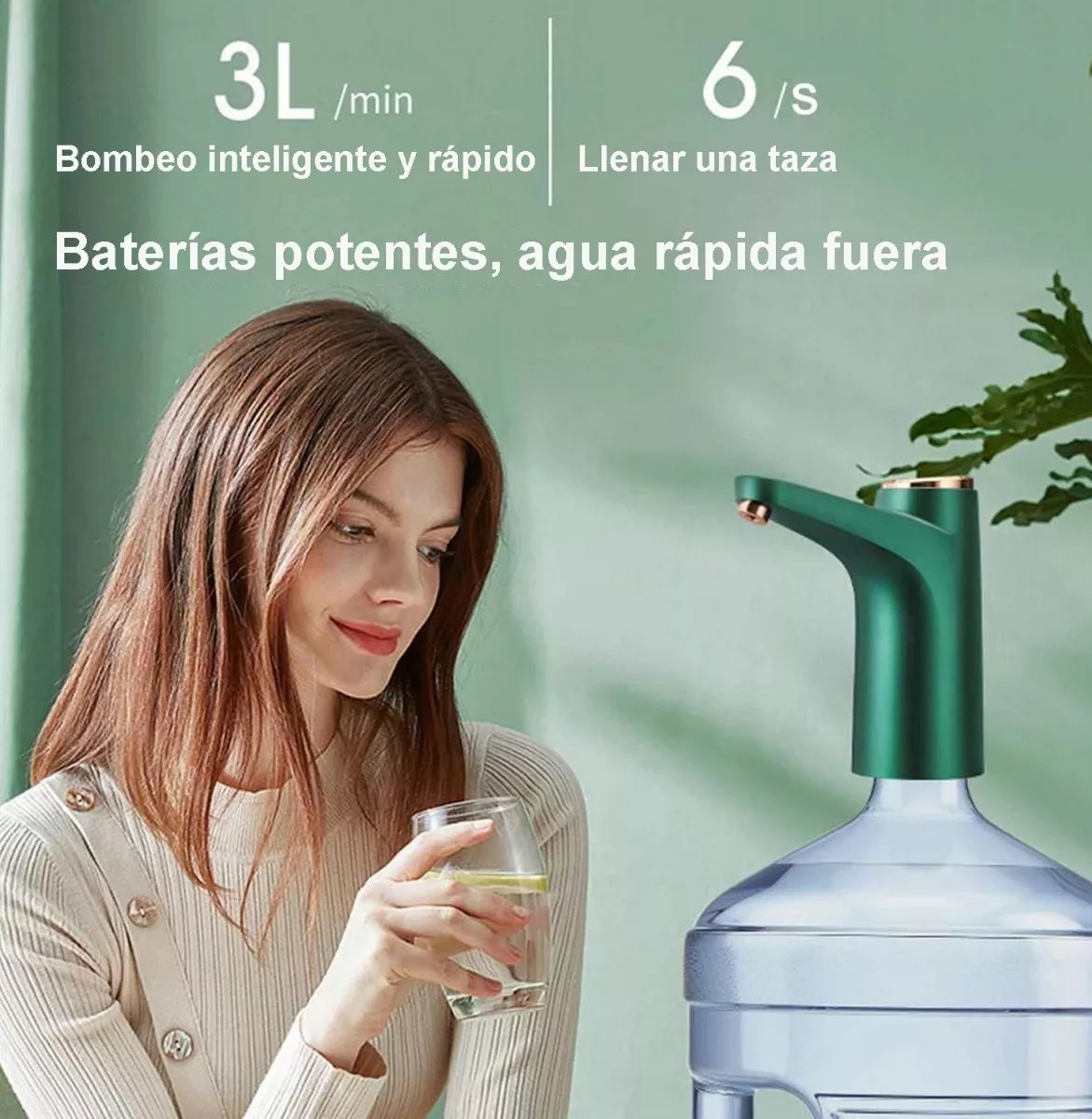 Dispensador de Agua Touch Inteligente VERDE